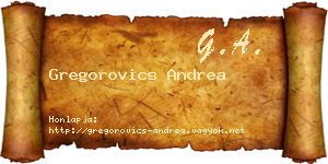 Gregorovics Andrea névjegykártya