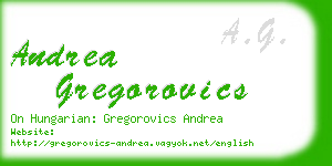 andrea gregorovics business card